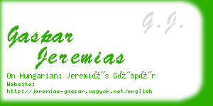 gaspar jeremias business card